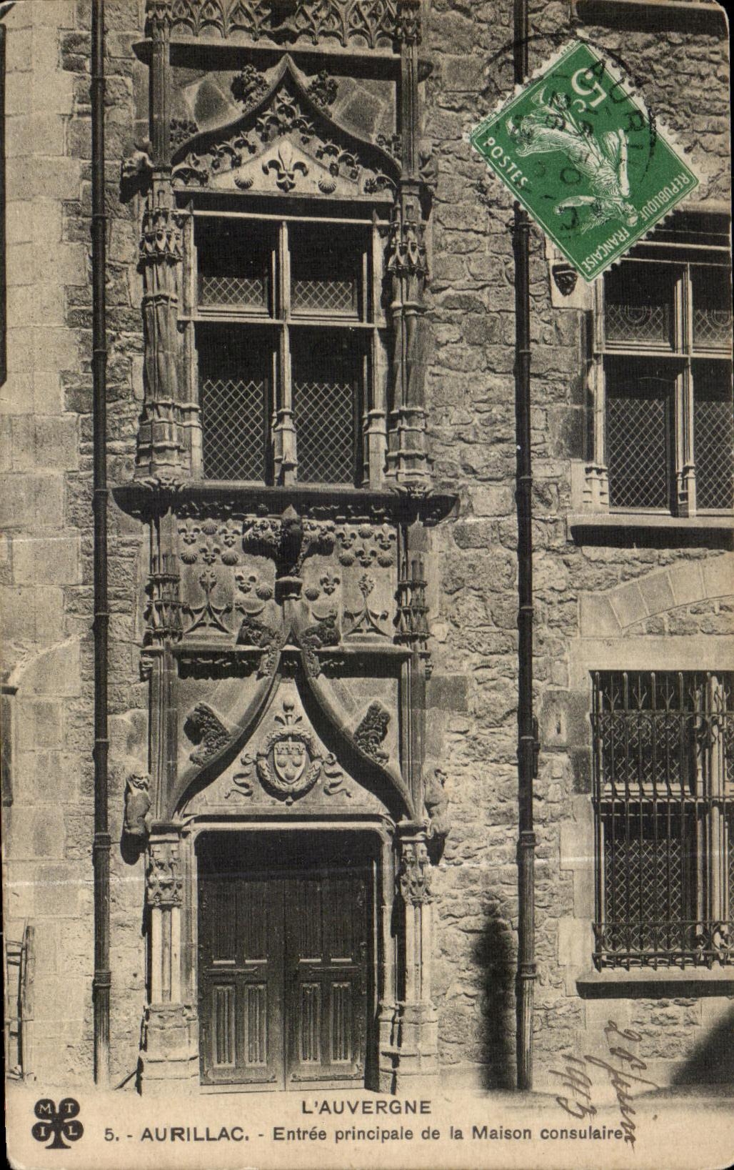 CPA Auvergne Aurillac Main entrance of the consular House