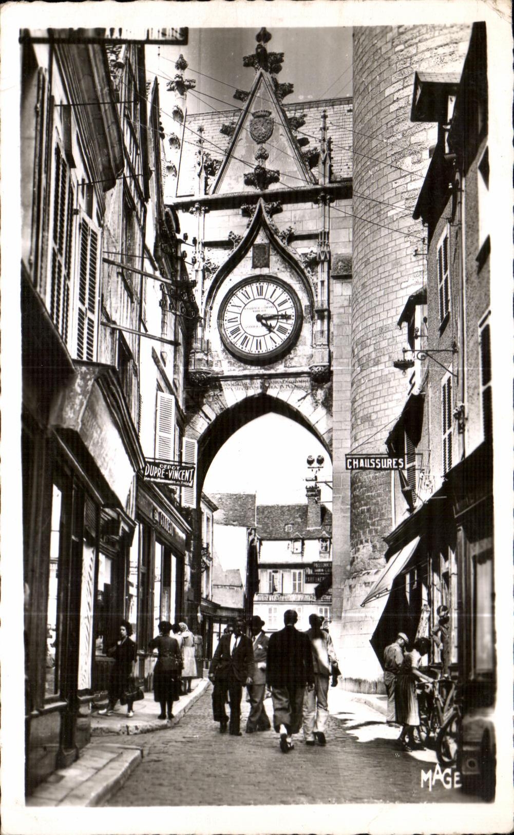CPSM Auxerre la puerta del reloj