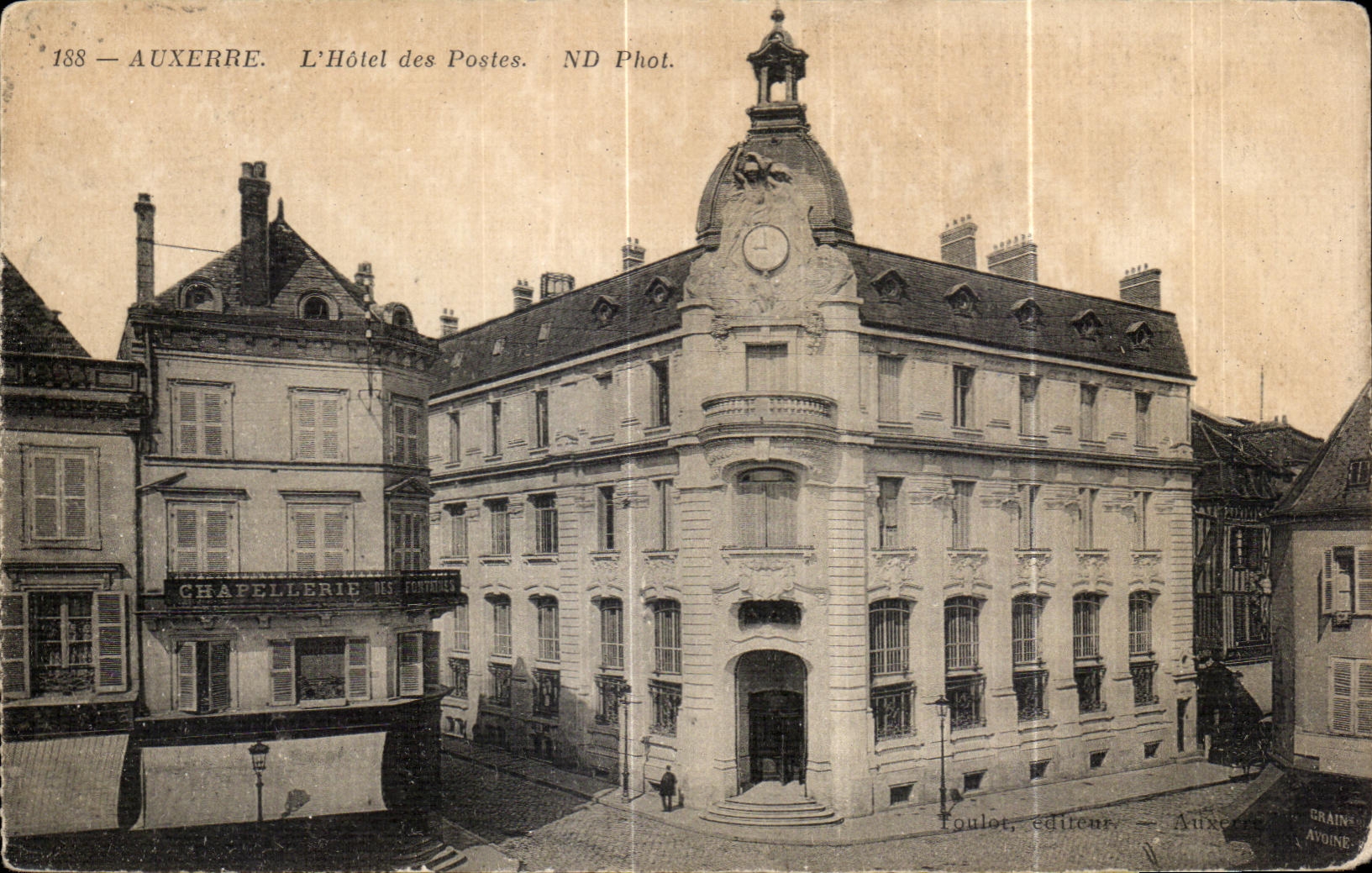 CPA Auxerre L Hotel des Postes 
