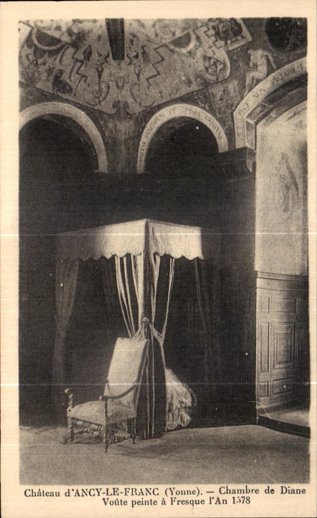 CPA Castle Ancy Frank the Room of Diane Voute painted has Fresque An