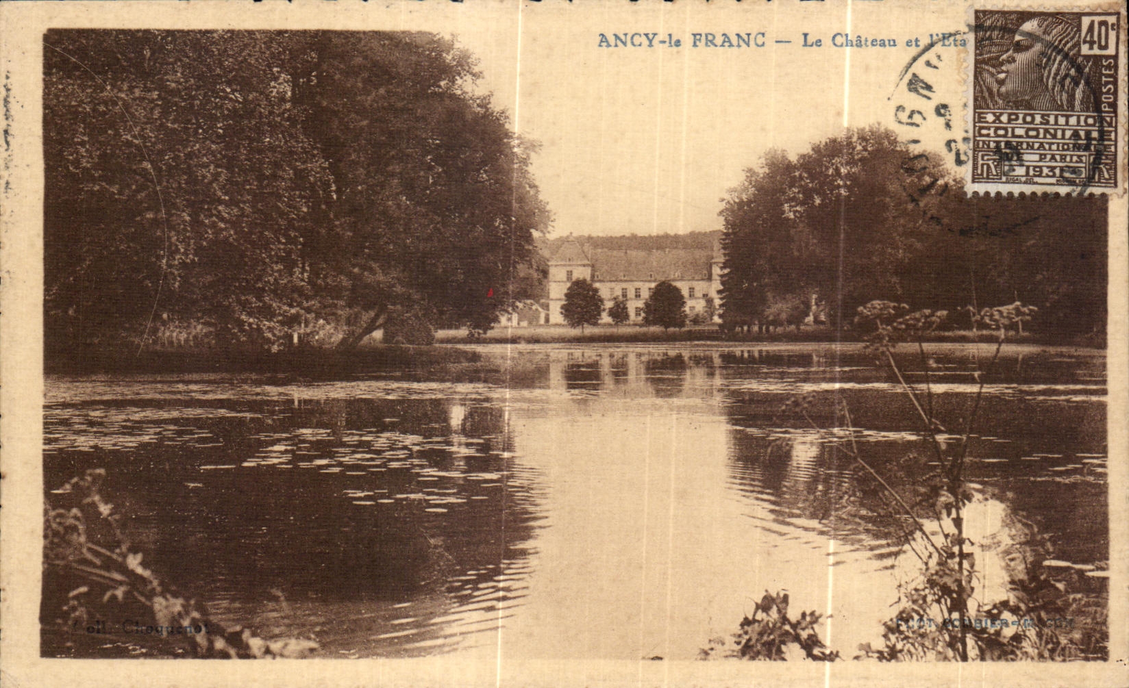 CPA Ancy Franc Le Castle and pond