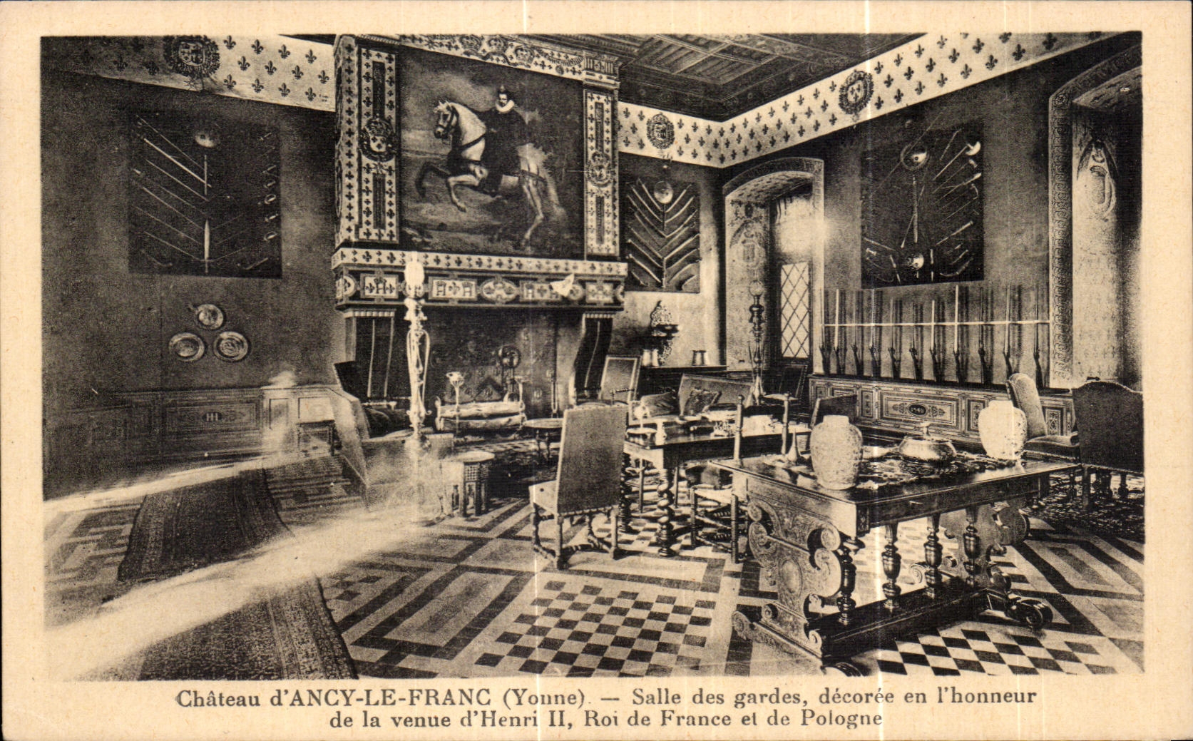 CPA Castle Ancy Frank Salee of the guards decoree in honor of the arrival Henri King de France and of Poland