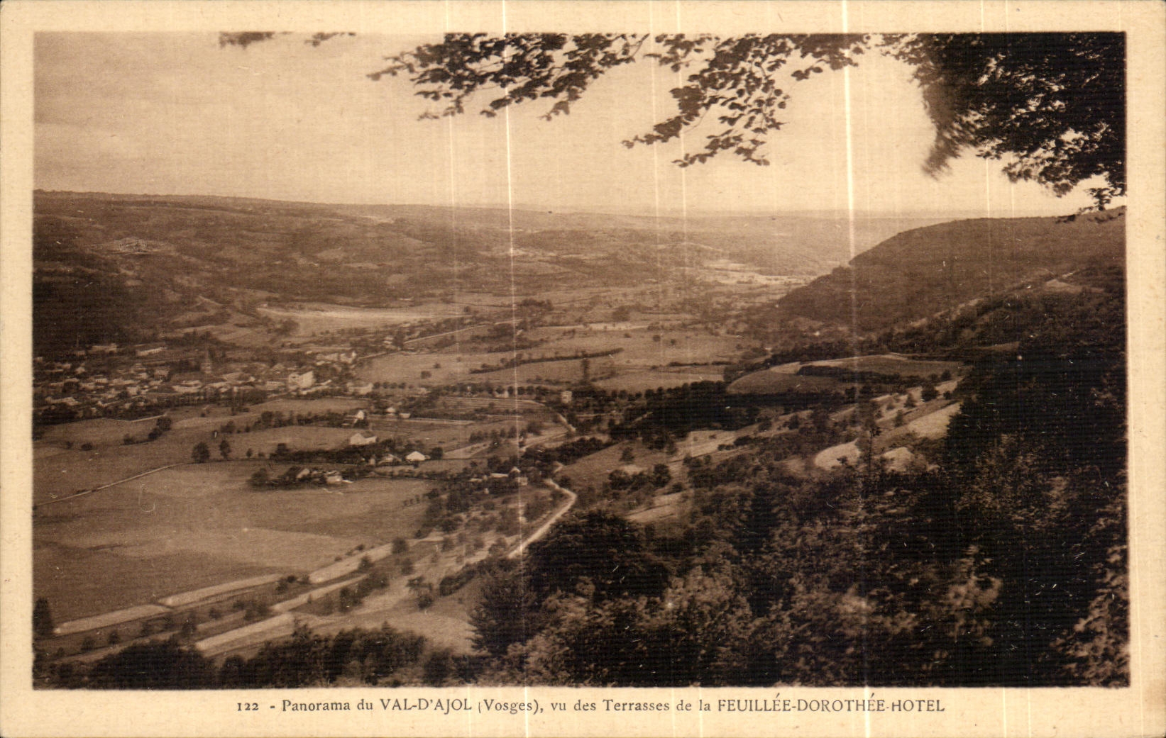 CPA Panorama of the Valley Ajol seen of the Terraces of Feuillee Dorothee Hotel