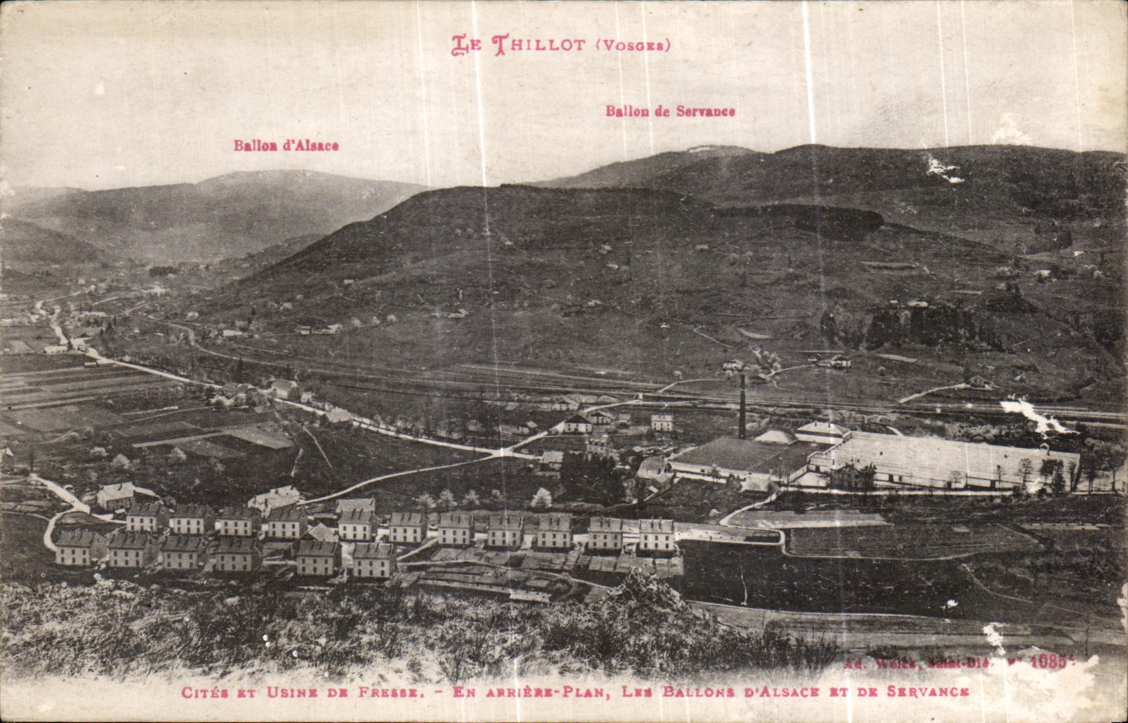 CPA Thillot Quote and machines of Fresse the balloons Alsace and Servance