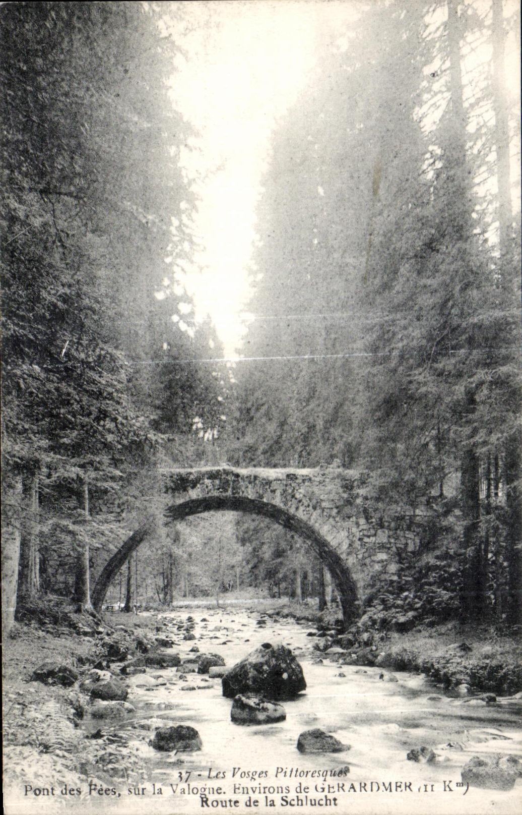 CPA the Picturesque Vosges Bridge of the Fairies on Valogne Surroundings of Gerardmer Road of Schlucht