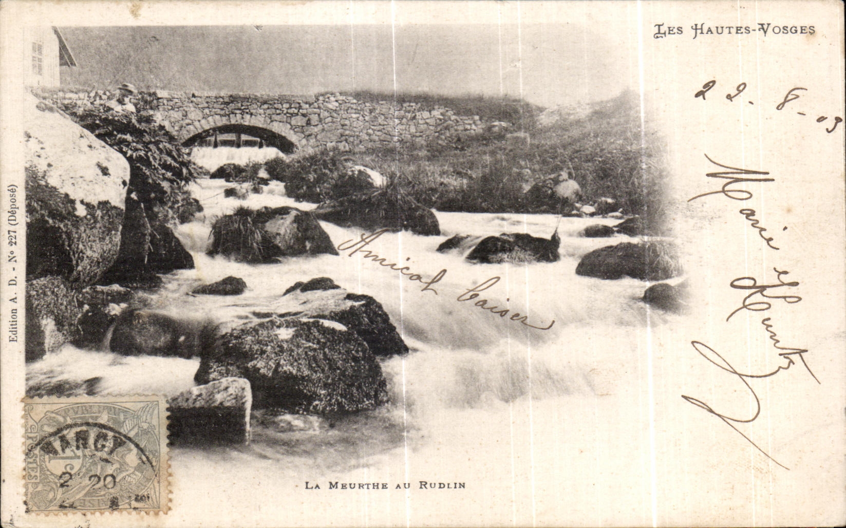 CPA the High Vosges Meurthe in Rudlin