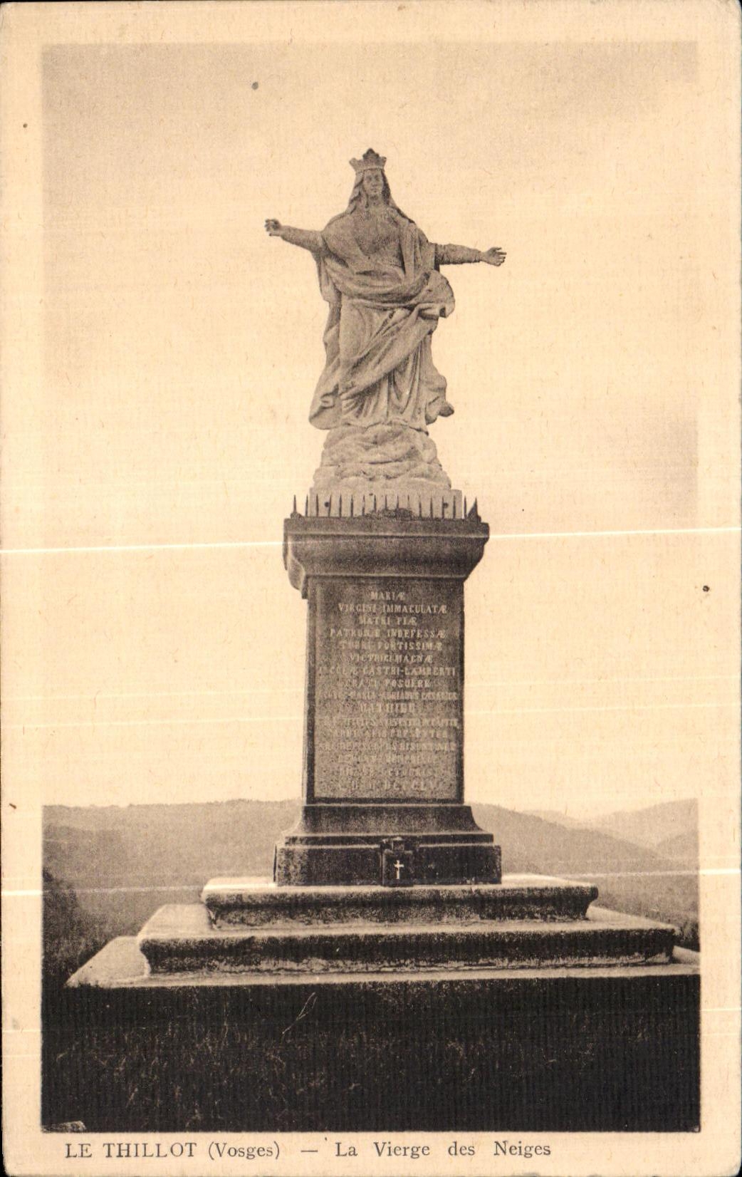 CPA Thillot the Virgin of Snows