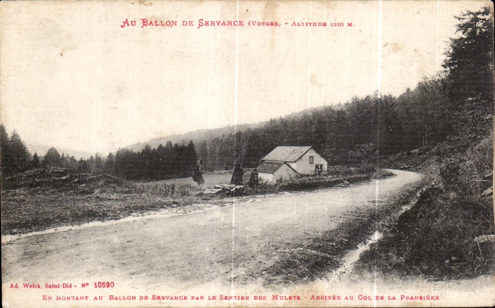 CPA With the Balloon of Servance Path of the mules Arrival to the collar of Pransiere
