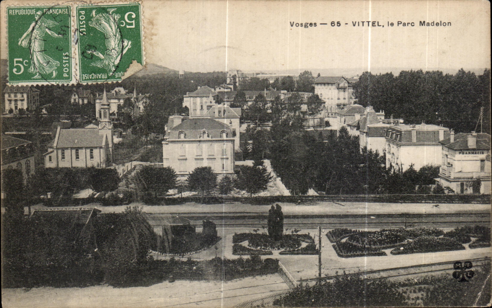 CPA the Vosges Vittel the Madelon Park