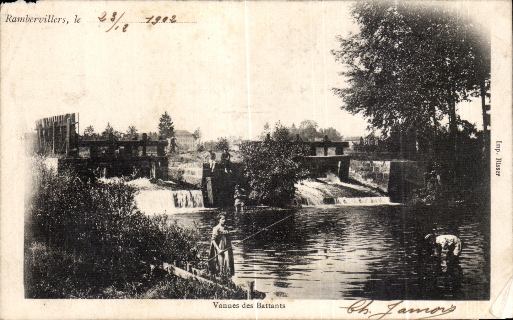 CPA Rambervillers le Vannes des Battants Enfants