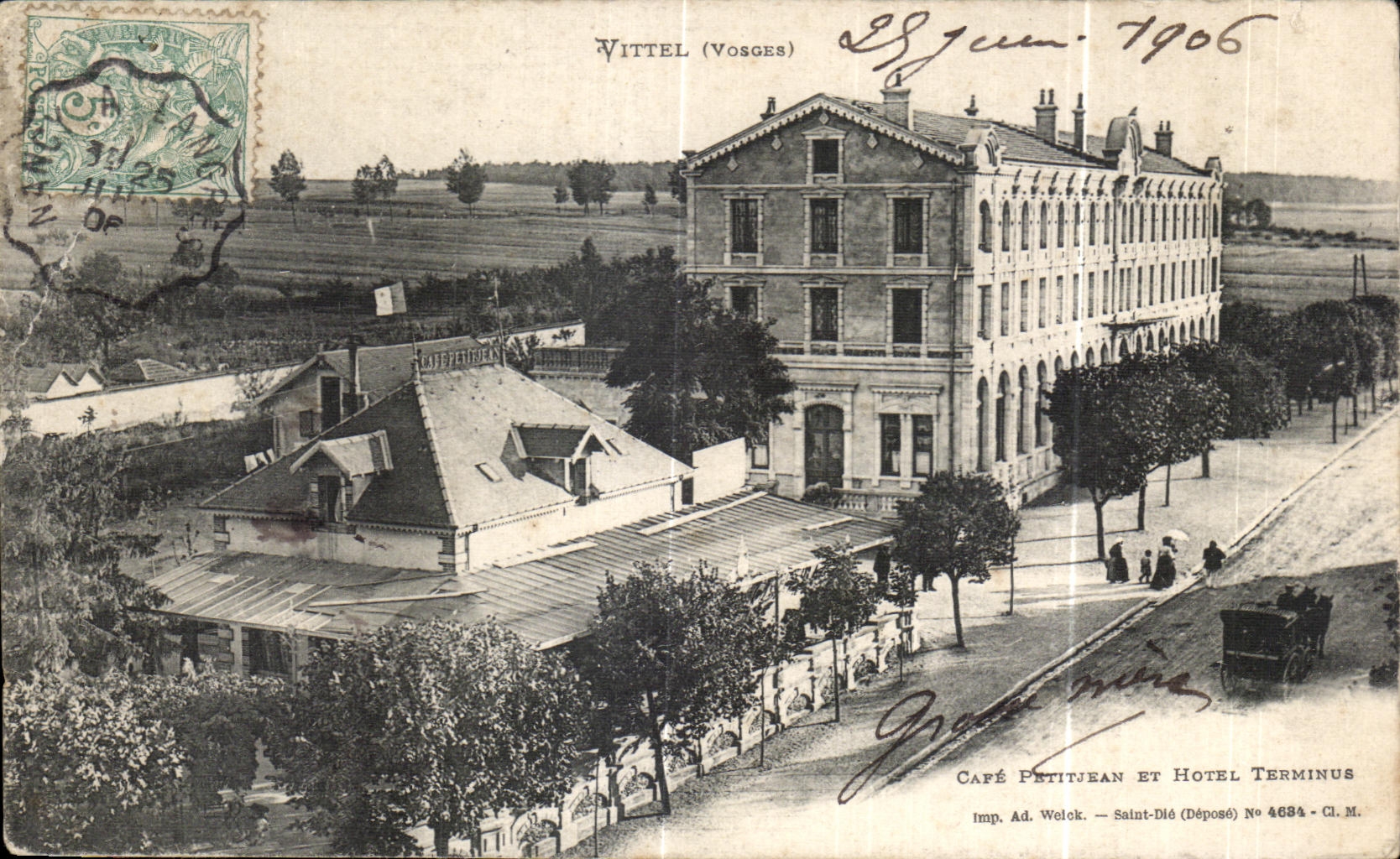 CPA Vittel (the Vosges) Cape Petitjean And Hotel Terminus