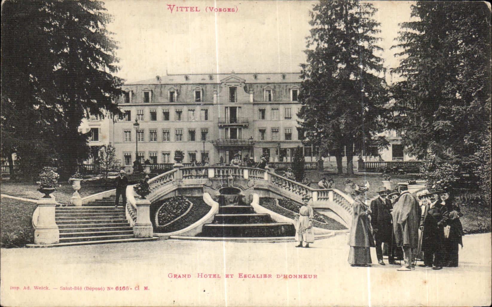 CPA Vittel Large Hotel And staircase honor