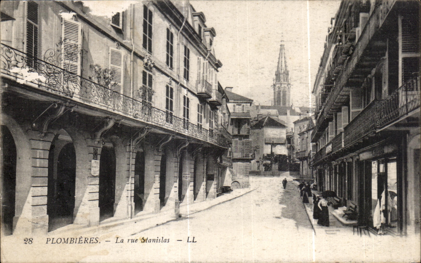 CPA Plombieres the street Stanislas