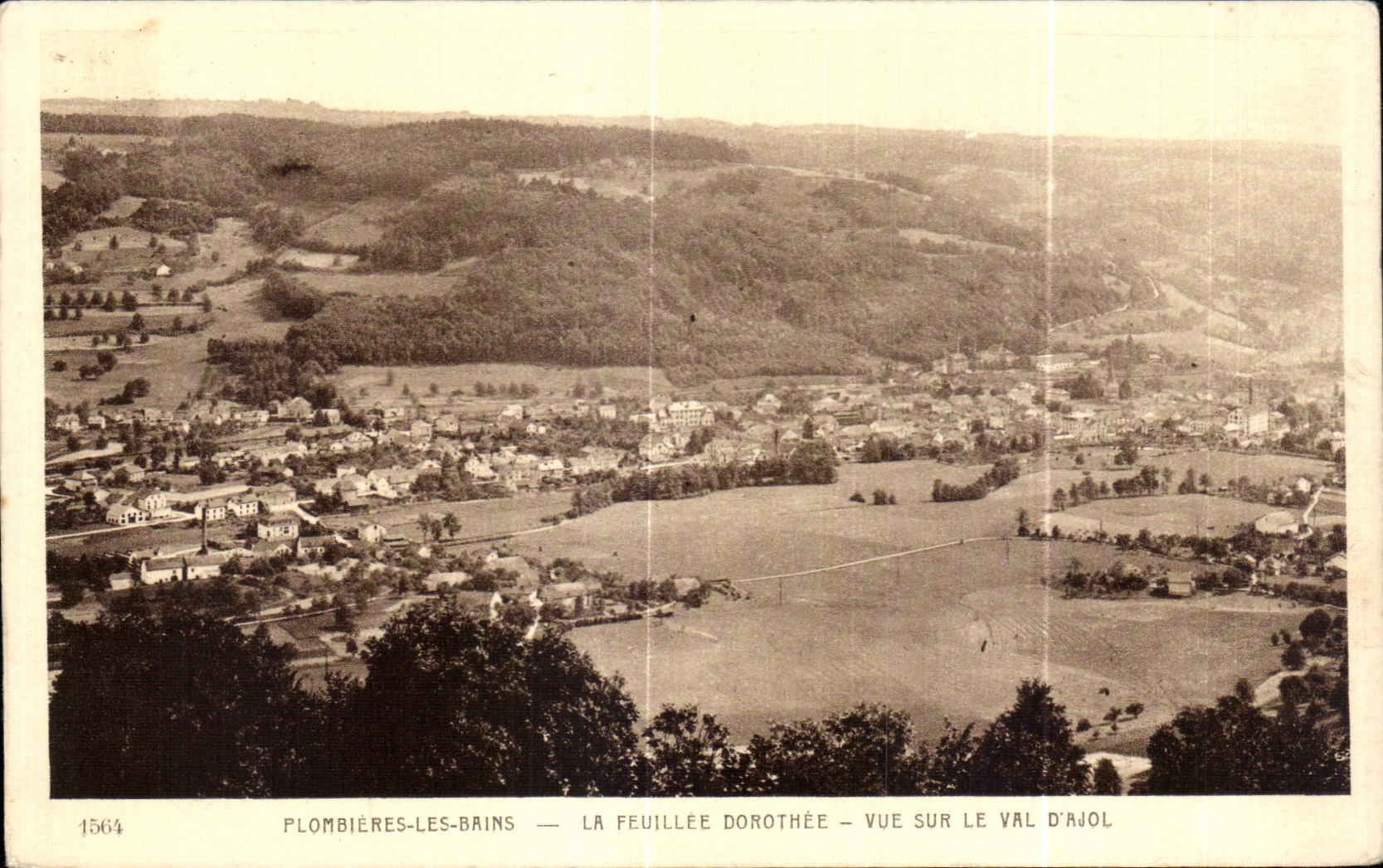 CPA Plombieres Les Bains La Feuillee Dorothee Vue Sur Le Val D Ajol