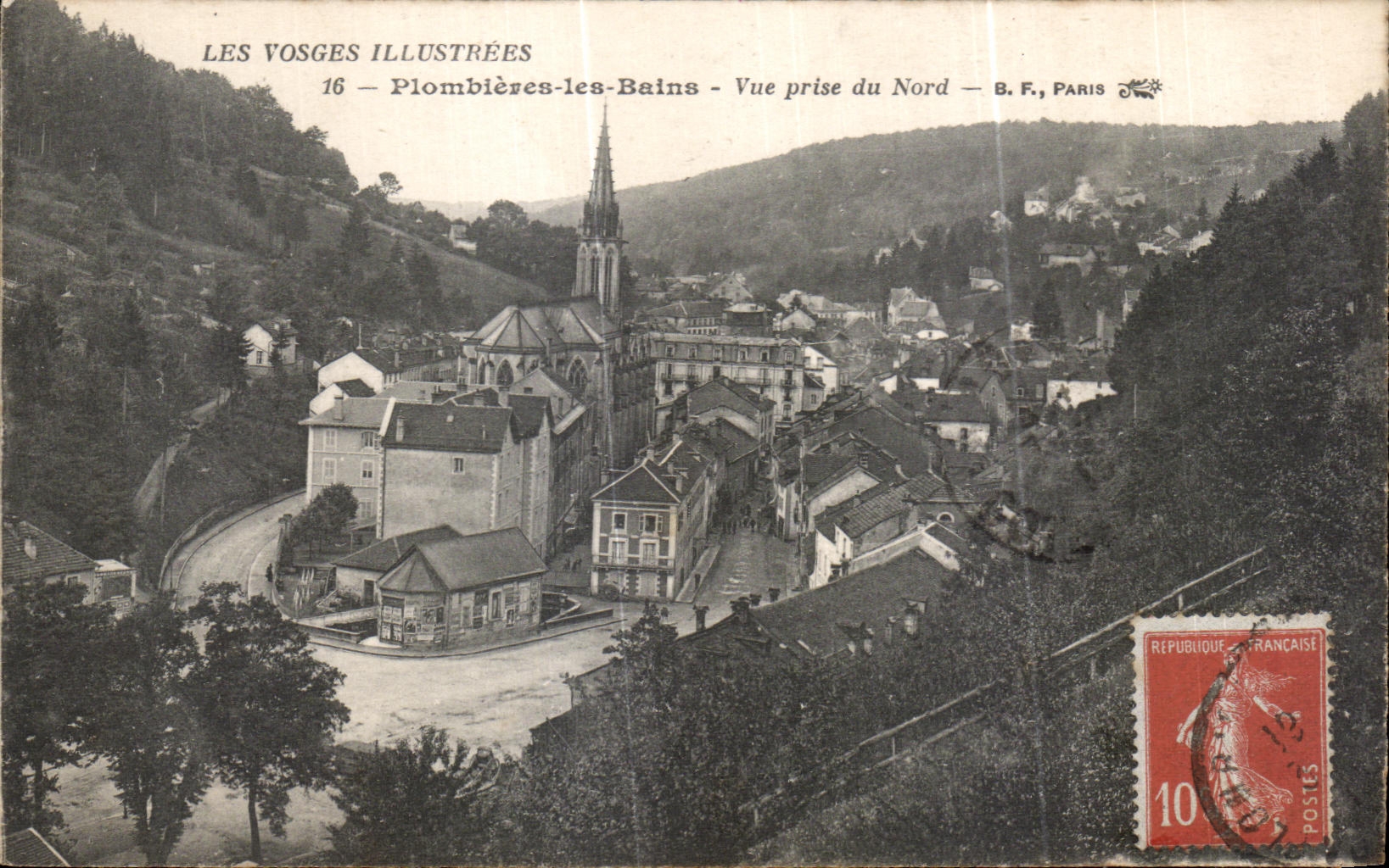 CPA los les ilustrados Bains de Vosges Plobieres visto del norte