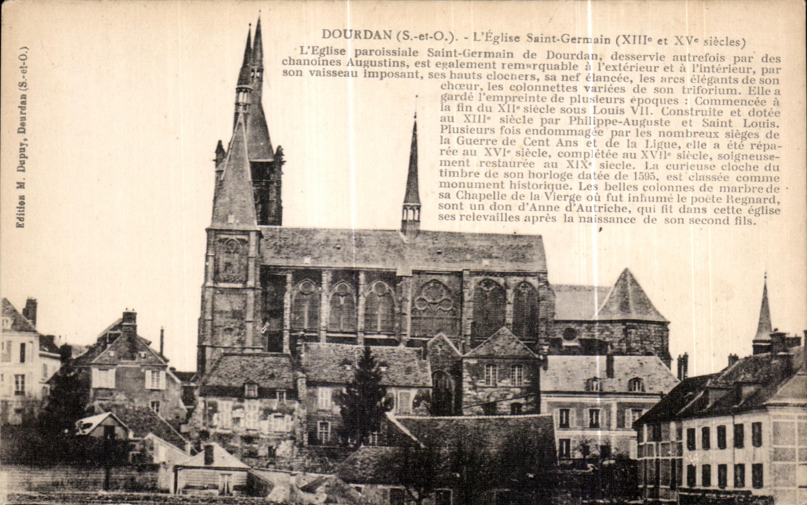 Santo GermAn de la iglesia de parroquia de GermAn del santo de la iglesia de CPA Dourdan de Dounrdan