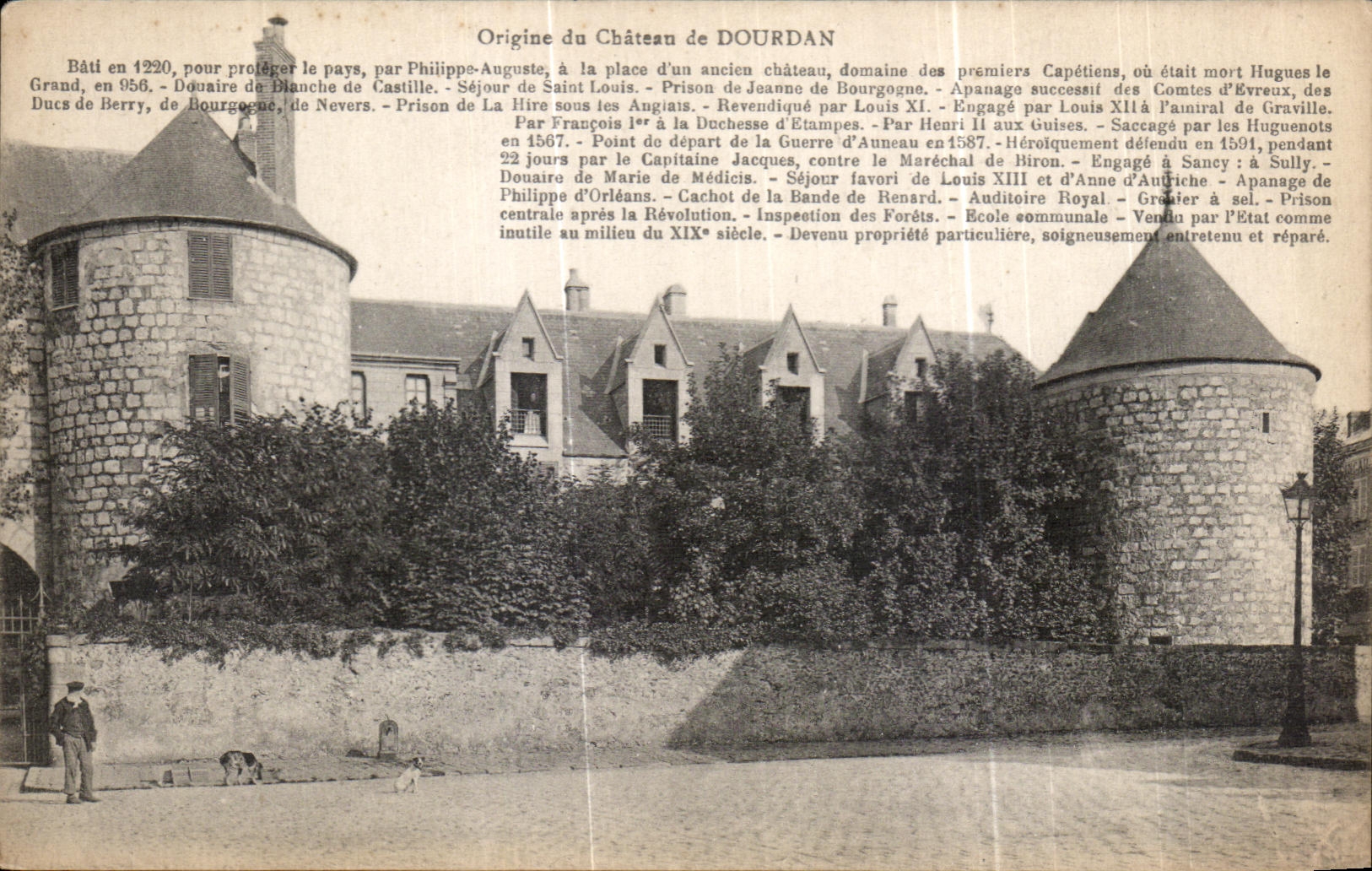 Origen de CPA del castillo de Dourdan Basi de Felipe Auguste