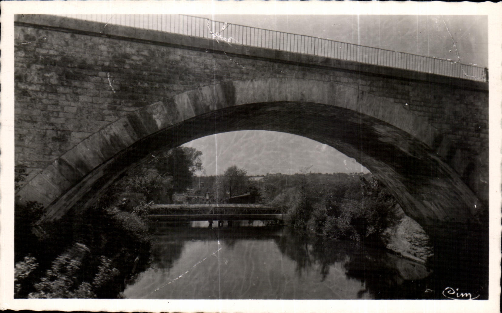 CPA Essonnes Essonnes and the Bridge of the Railroad