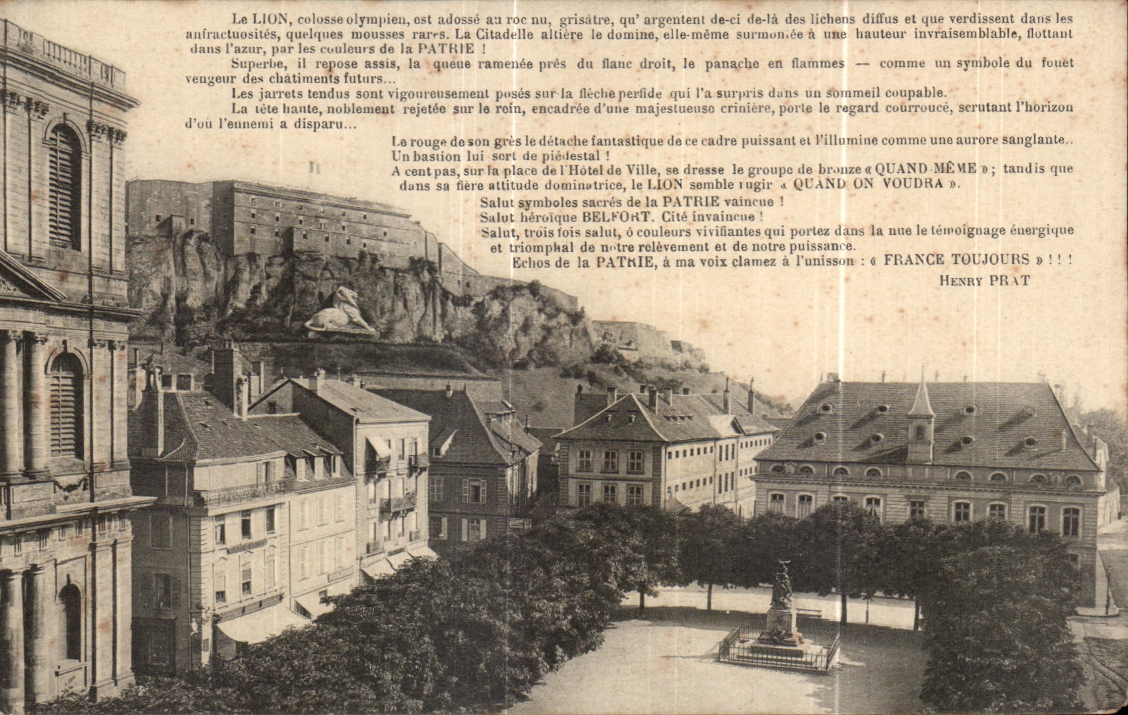 CPA the Belfort Lion