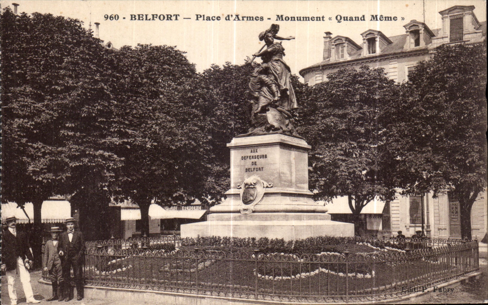 CPA Belfort Places Armes Monument Nevertheless