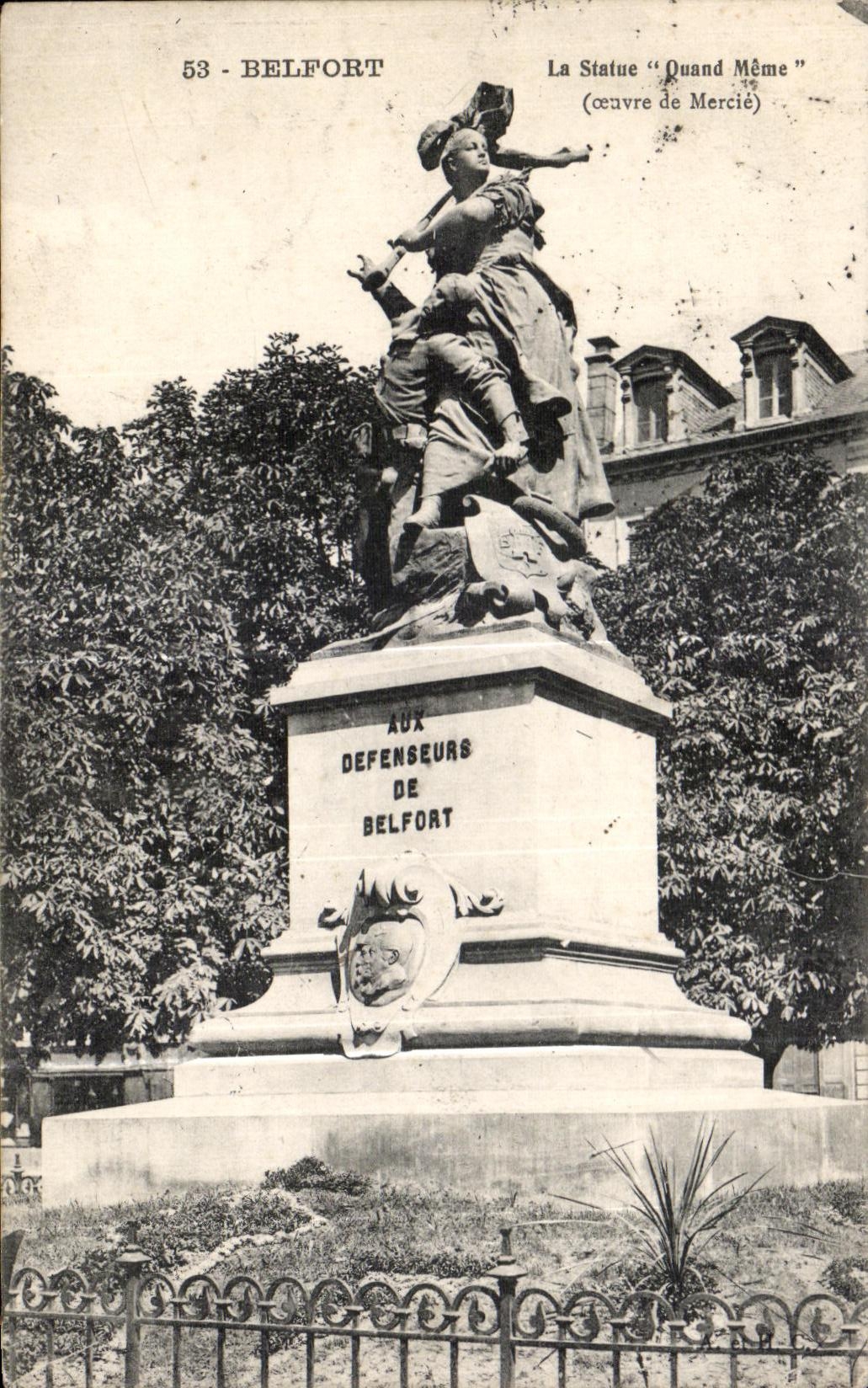 CPA Belfort Statue When Carries out (work of Mercie)
