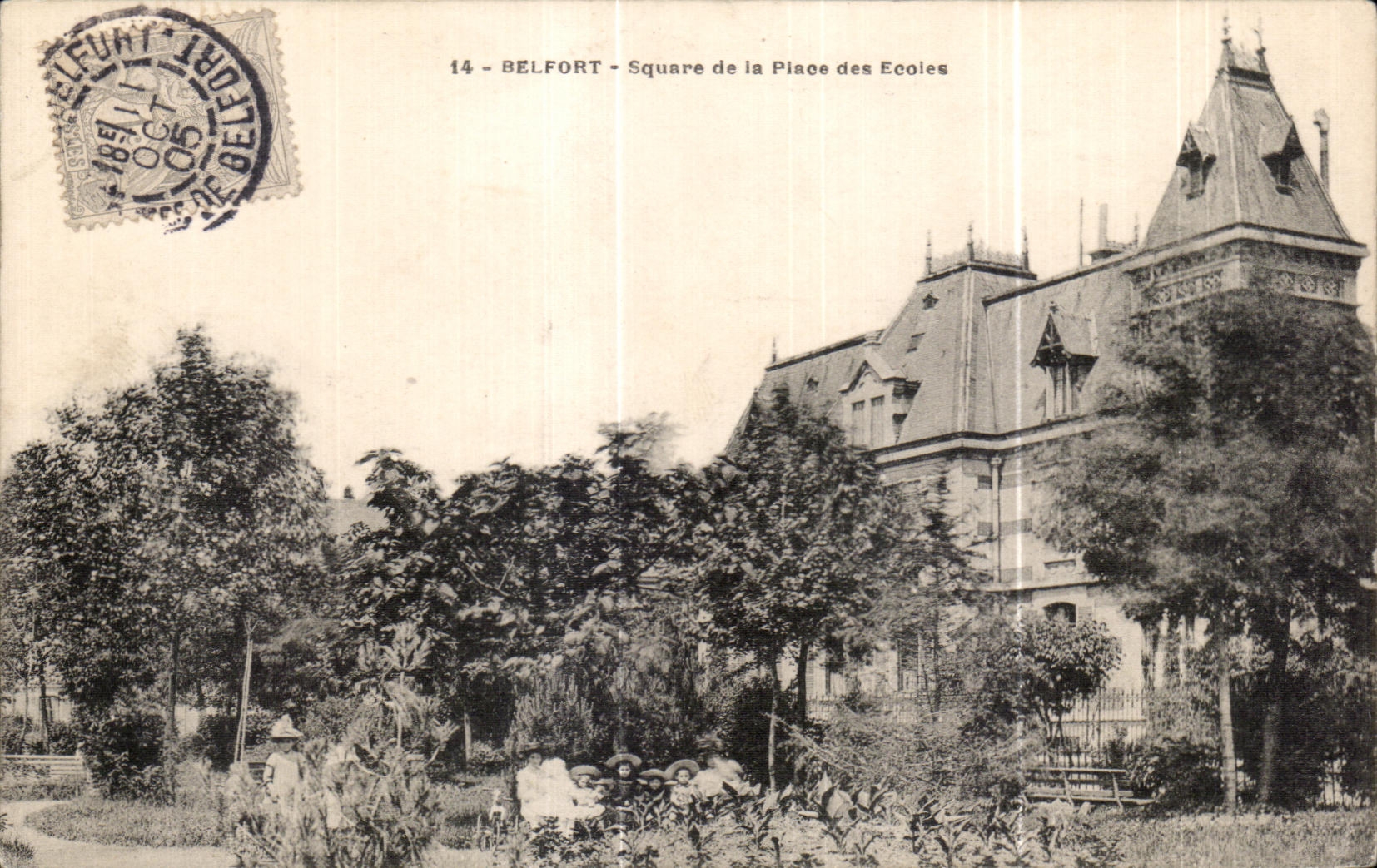 CPA Belfort Public garden of the Place of Ecoies