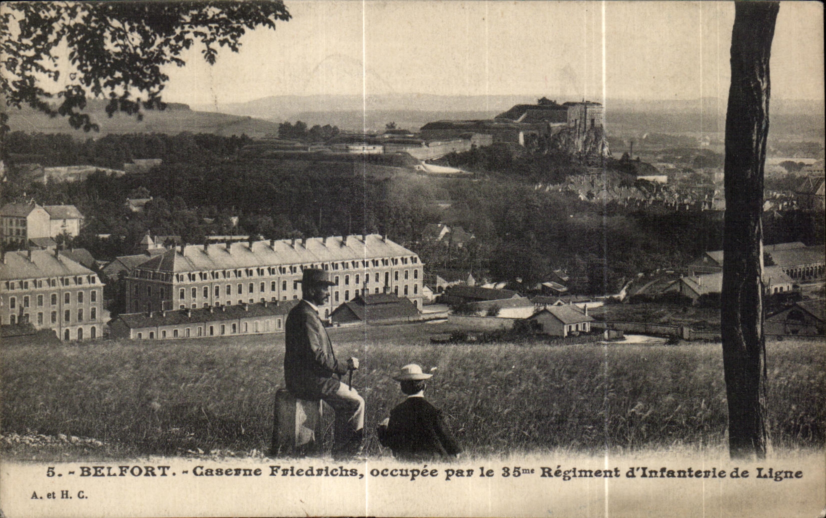 CPA Belfort Friedrichs Barracks occupied by the 35 Regiment Infantry of Militaria Line