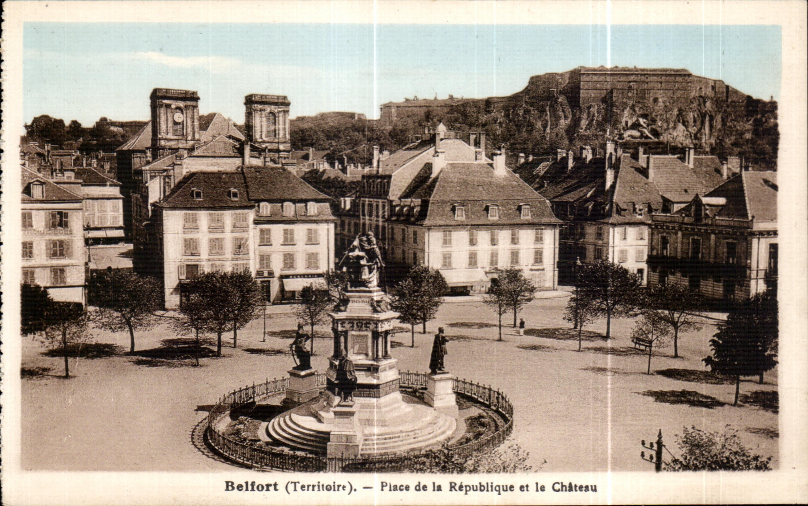 CPA Belfort (Territory) Place of the Republic and the Castle