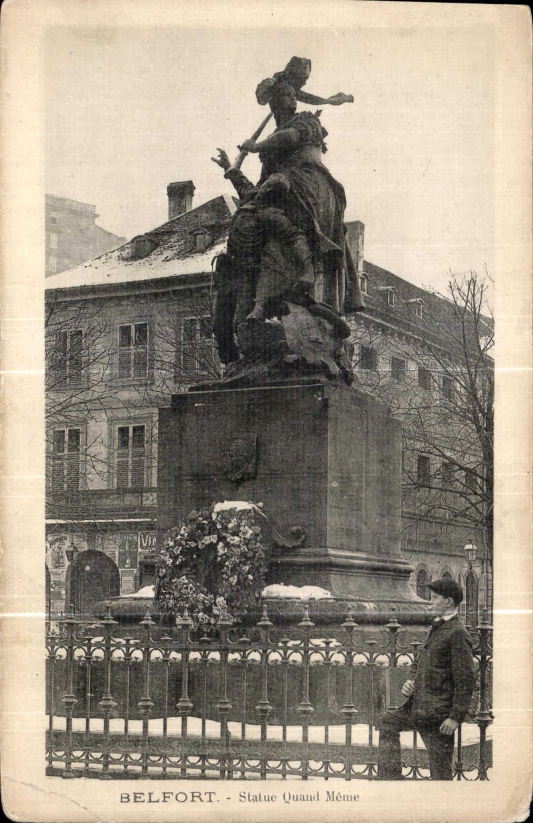 CPA Same Belfort Statue Quaud