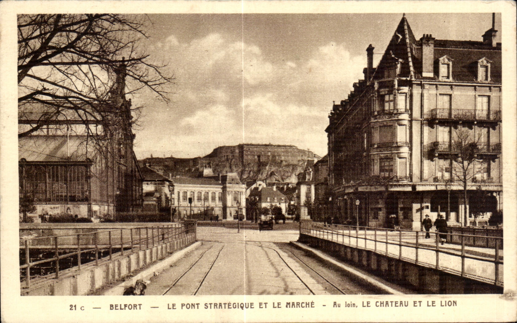 CPA Strategic Belfort Le Bridge Et Le Market Au Le Castle Et Le Lion