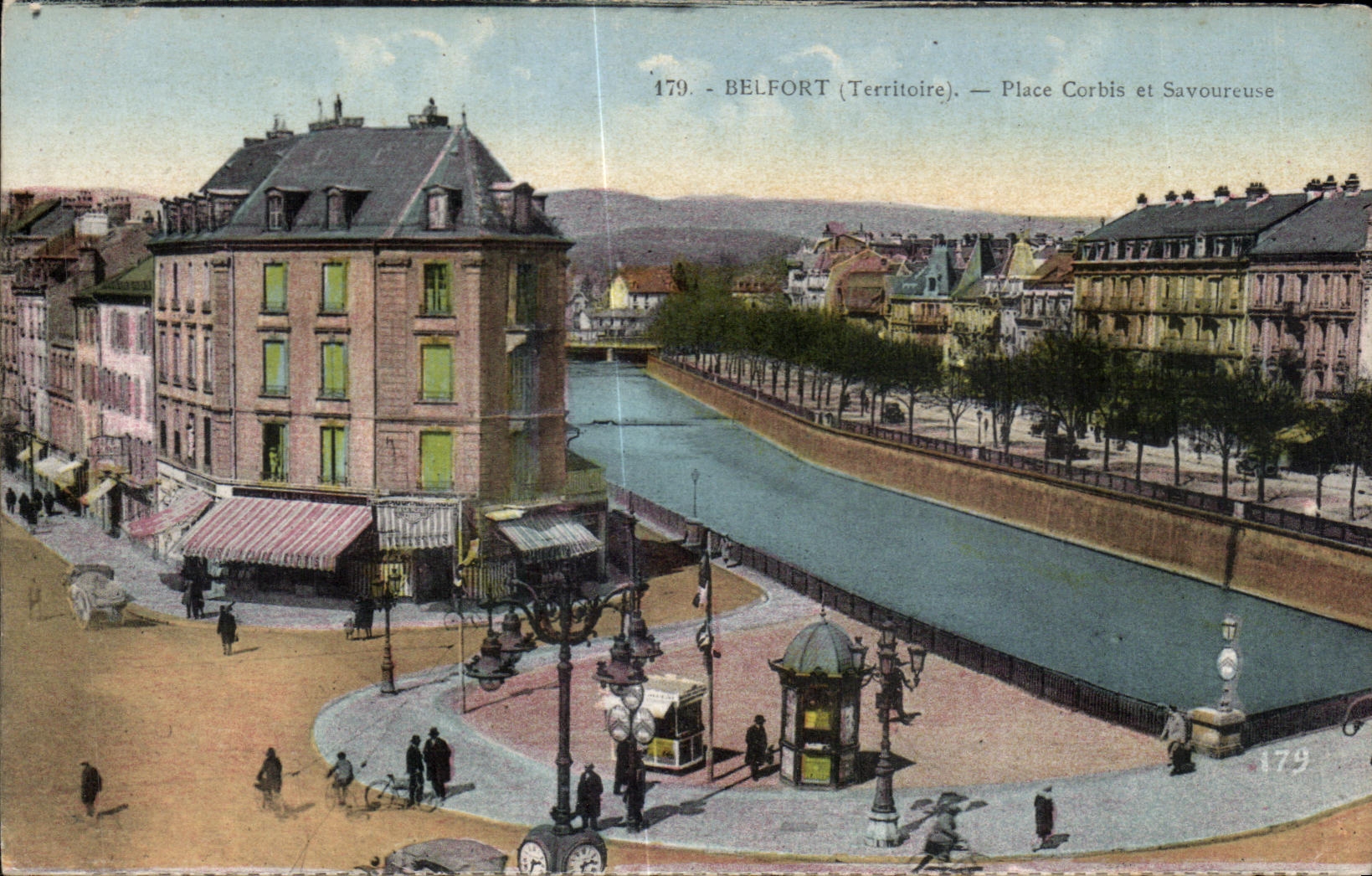 CPA Belfort (Territory) Place Corbis and Savoureuse
