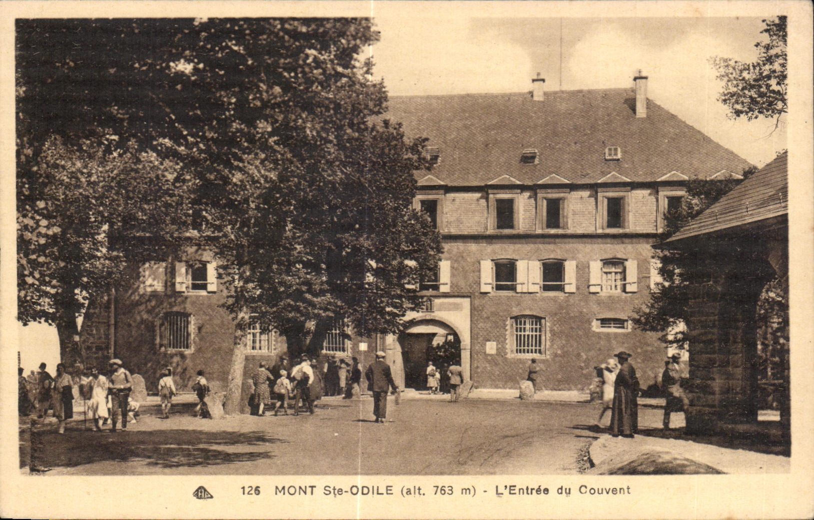 Montaje co de CPA Entrada de Odile del convento