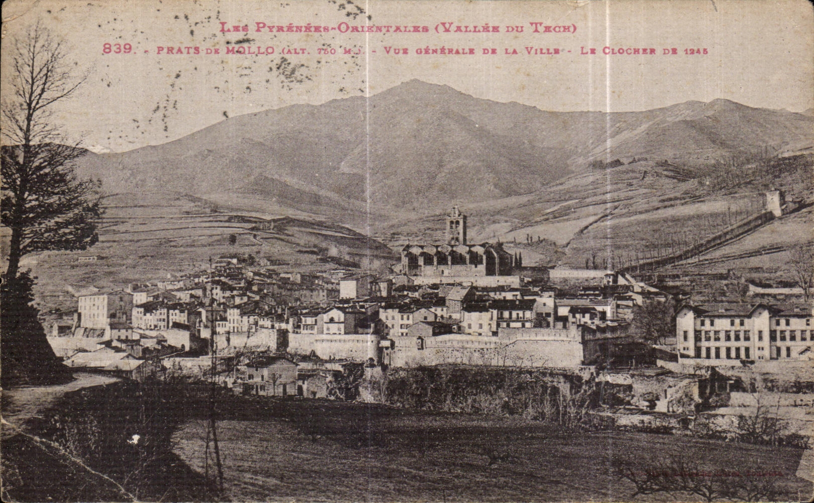 CPA the Eastern Pyrenees (Valley of Tech) Prats de Mollo View of Ville Le Bell-tower of 1245