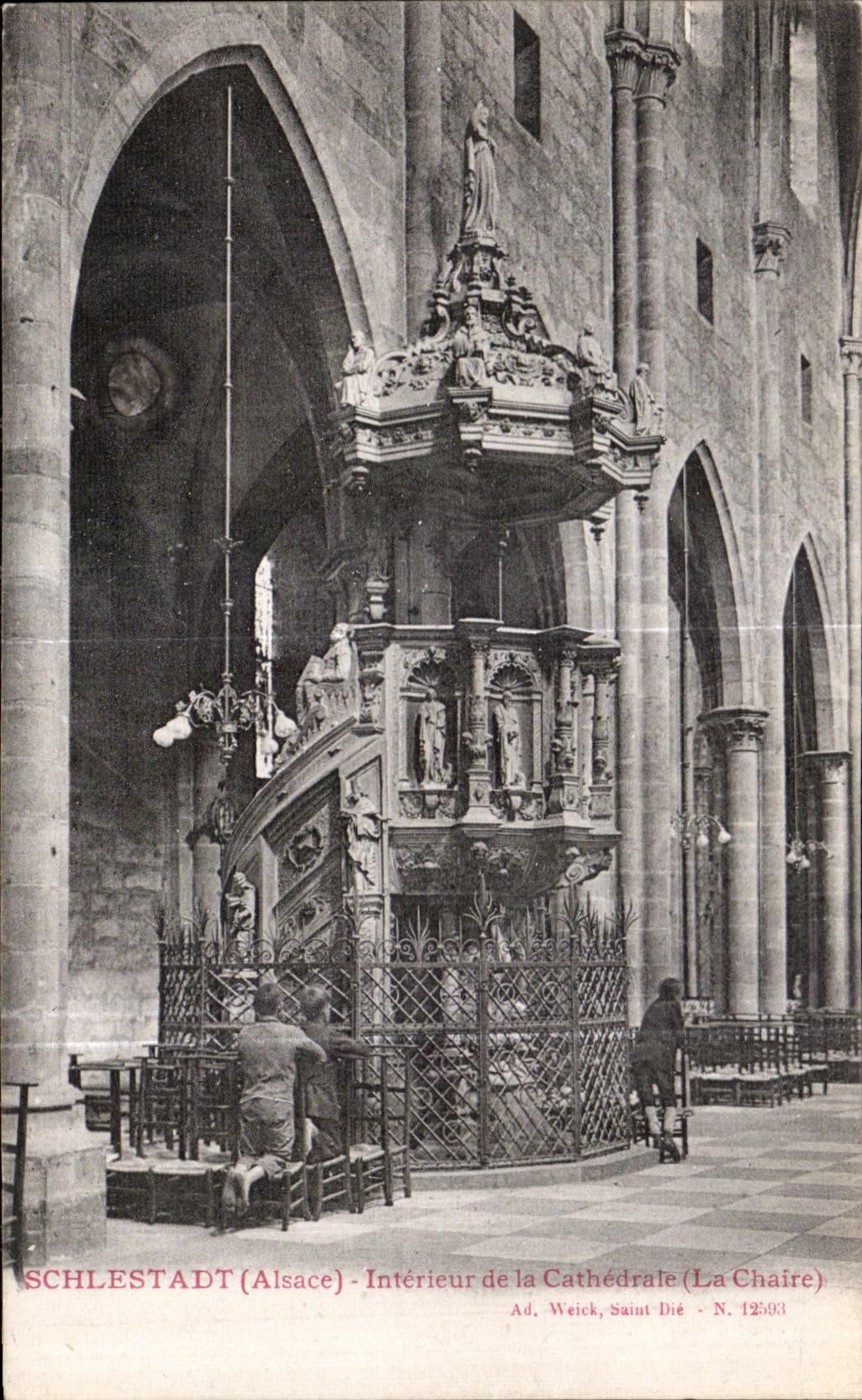 CPA Interior Schlestadt of the Selestat Cathedral