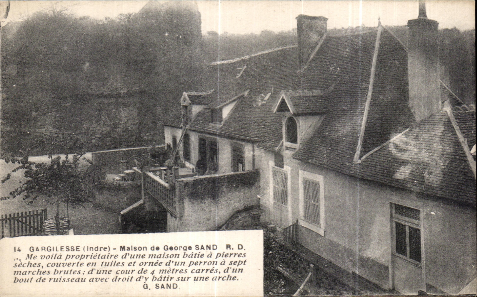 Casa de CPA Gargilesse de la arena de George