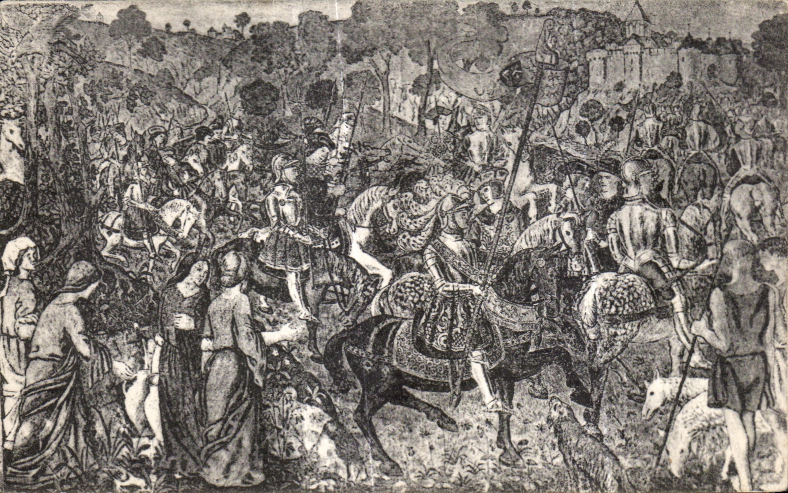 CPA Gargilesse con la vuelta de las cruzadas el senor Brings detrAs Notre Dame al poste de su estAndar