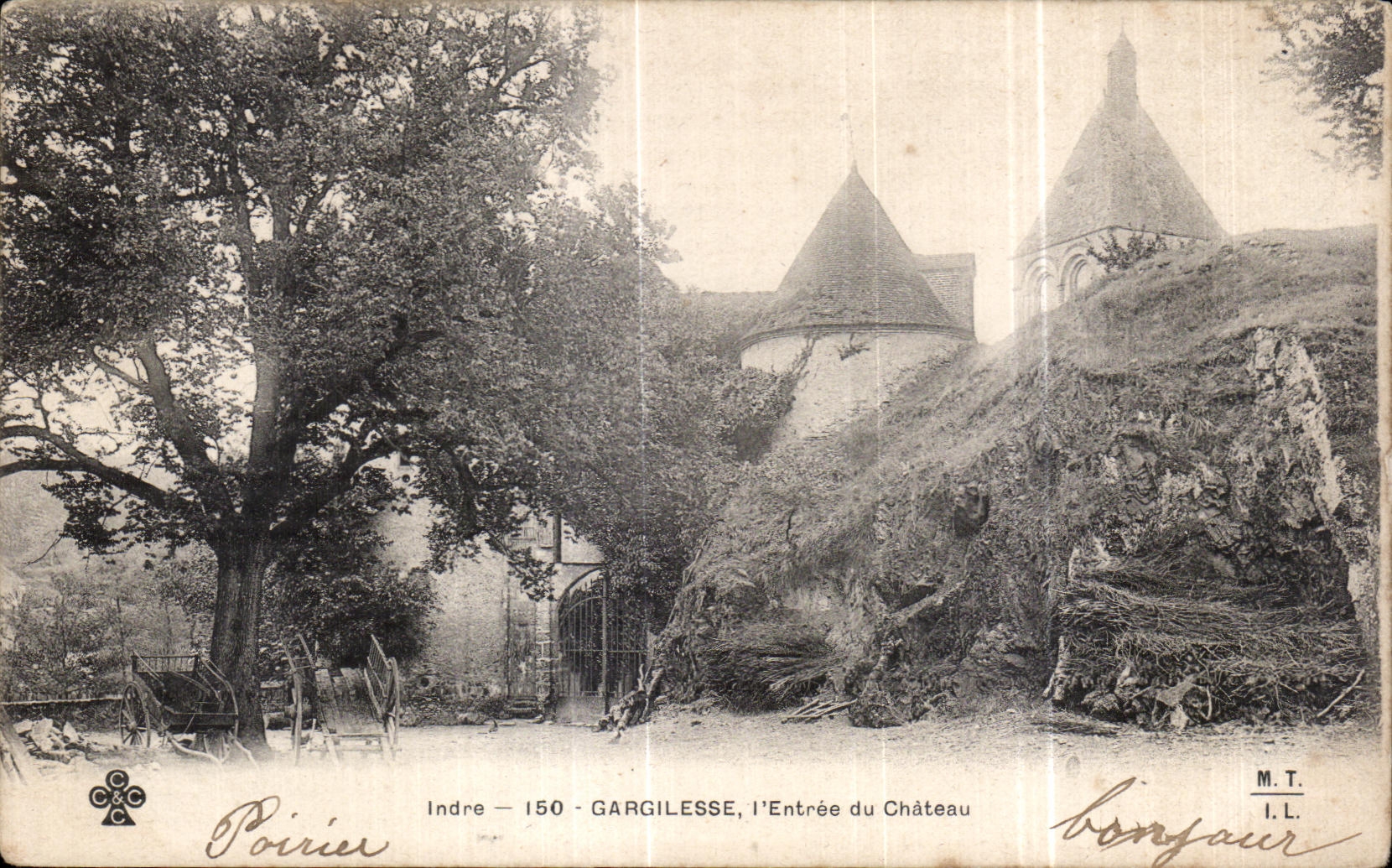 Entrada de CPA Gargilesse del castillo