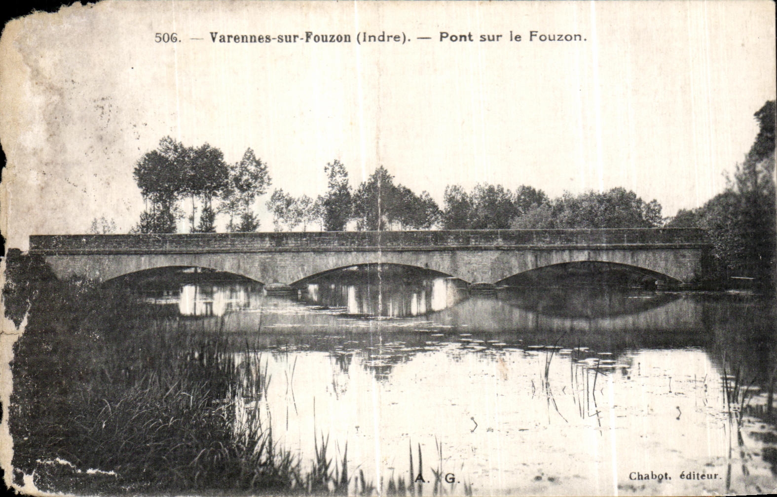 CPA Varennes en el puente de Fouzon en Fouzon