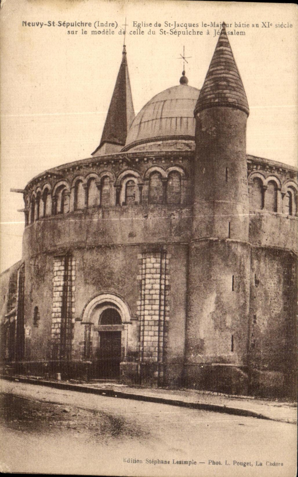 CPA Neuvy Saint Sepulchre Church of St Jacques the Major one built with 11th