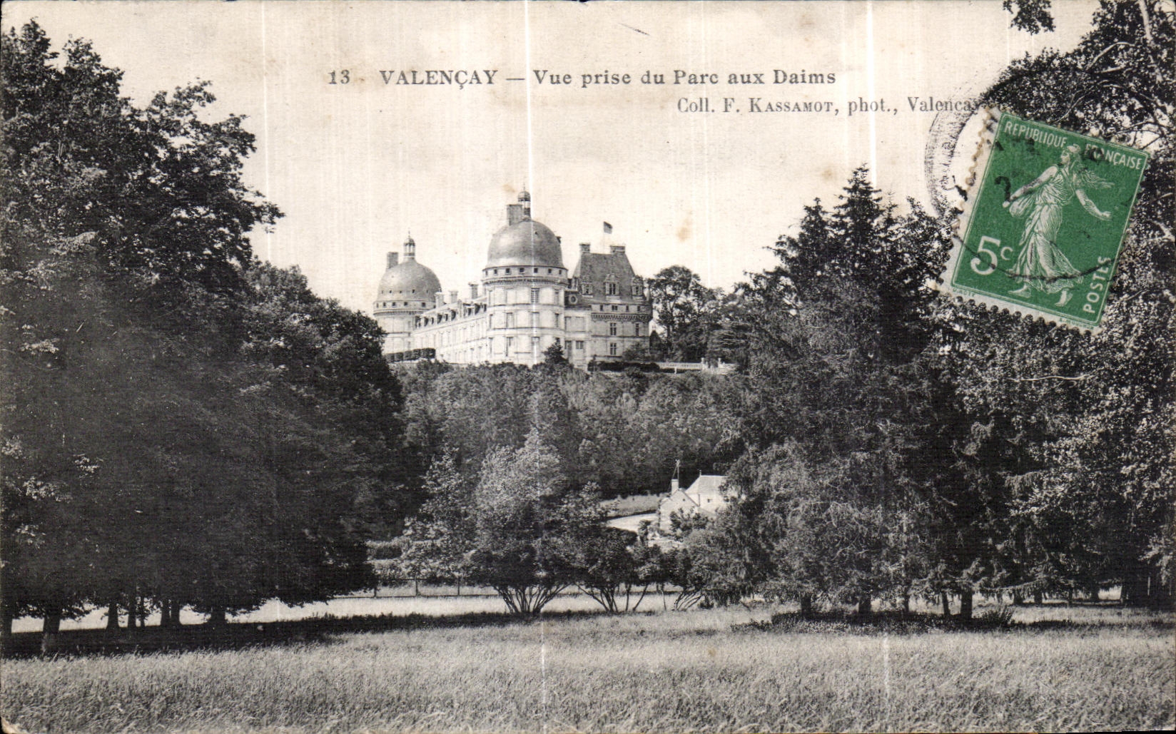 CPA Valencay Seen from of the Park to the Deer