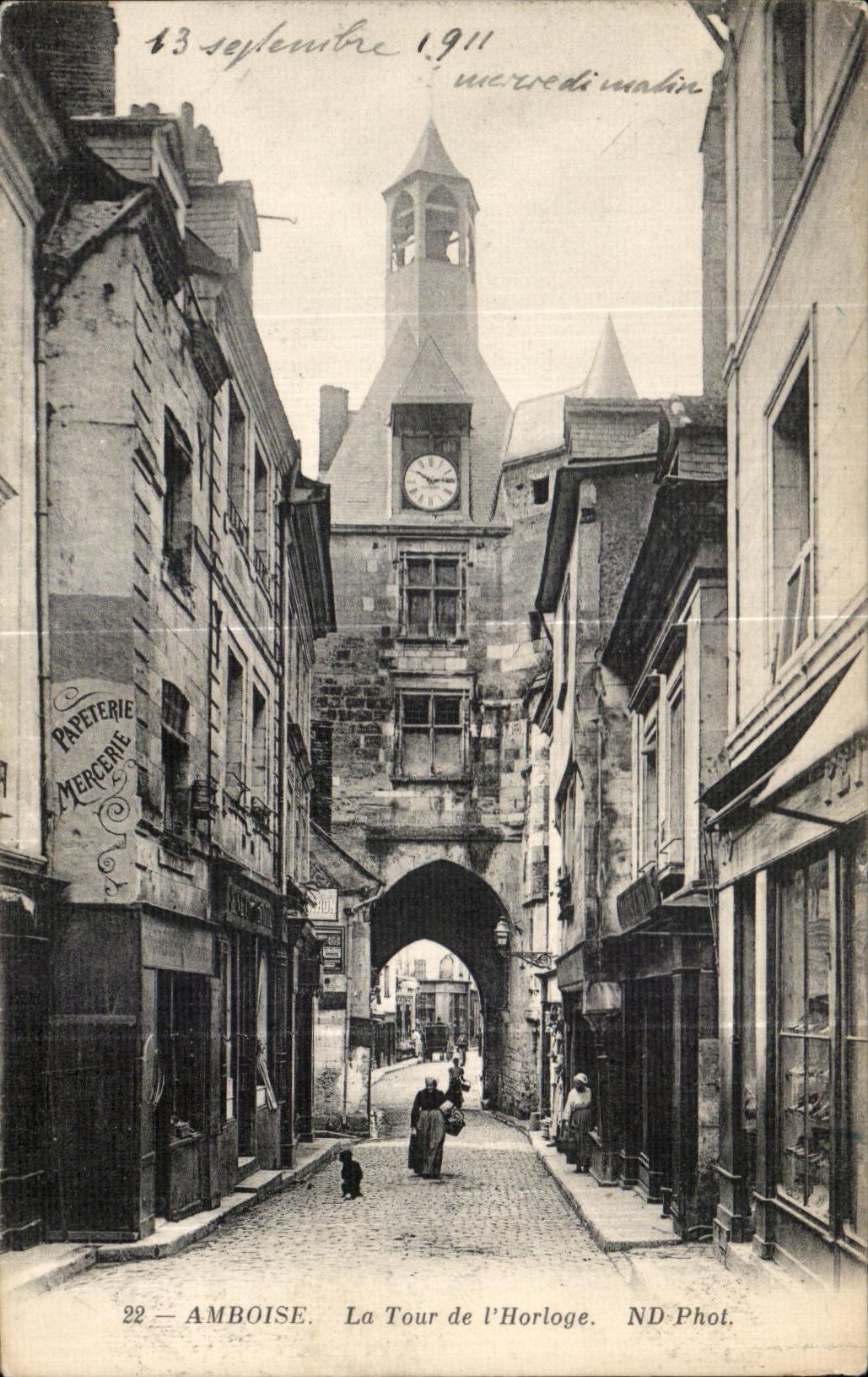 CPA Amboise la torre del reloj de I