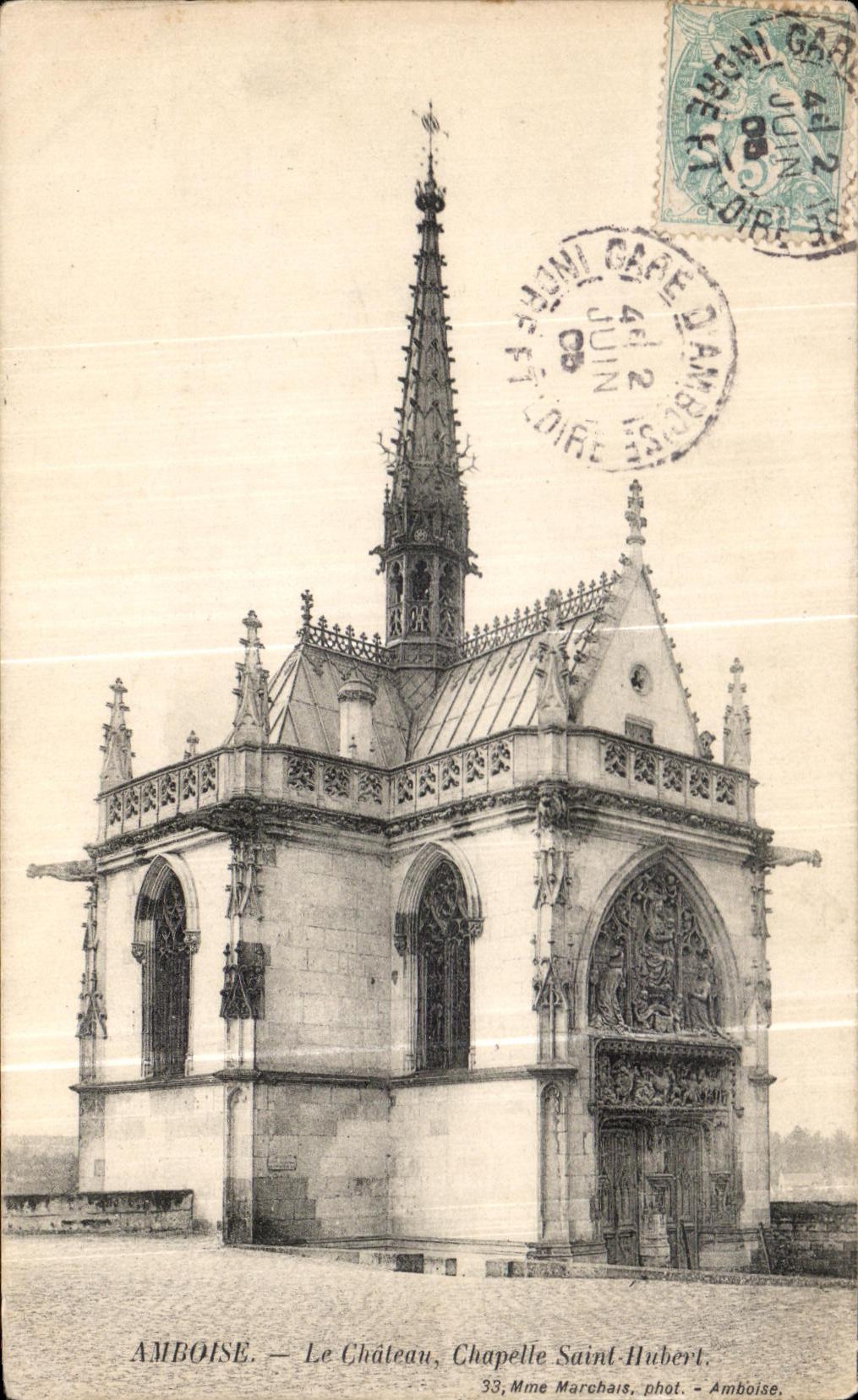Santo Huberto de CPA Amboise Le Castle Vault