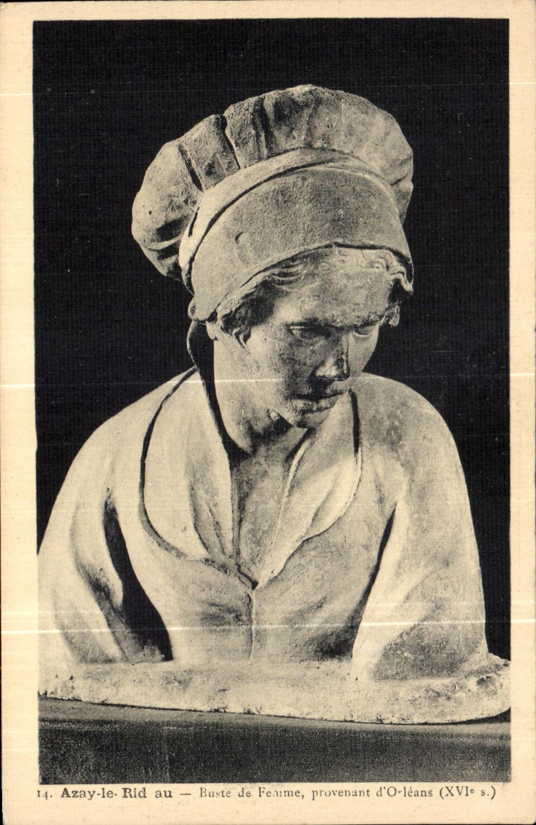 CPA Azay el busto de la cortina de la mujer Orleans provemant