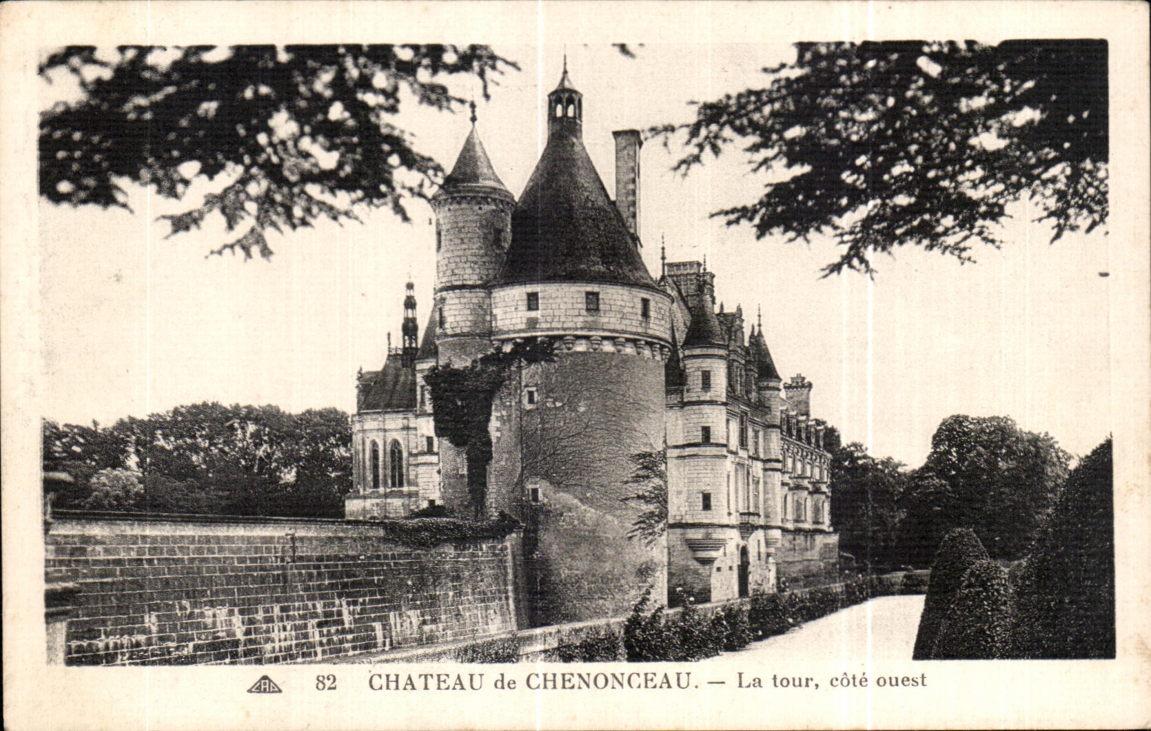 CPA Chenonceaux Le Castle la costa oeste de la torre