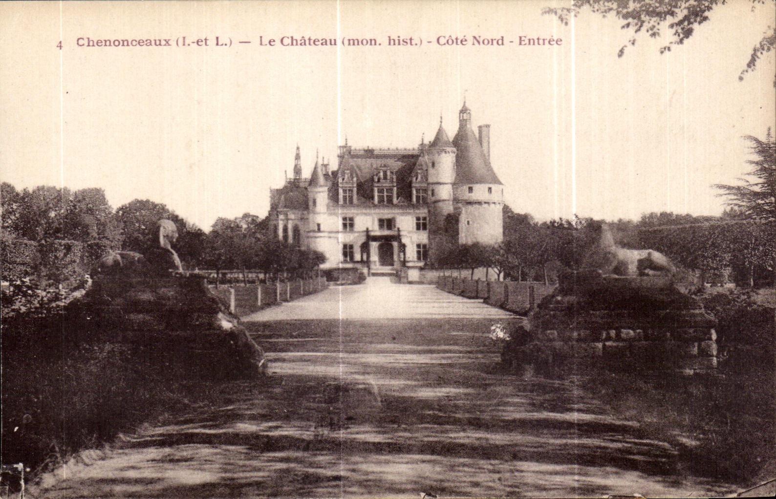 CPA Chenonceaux Le Castle dimensiona la entrada nortena