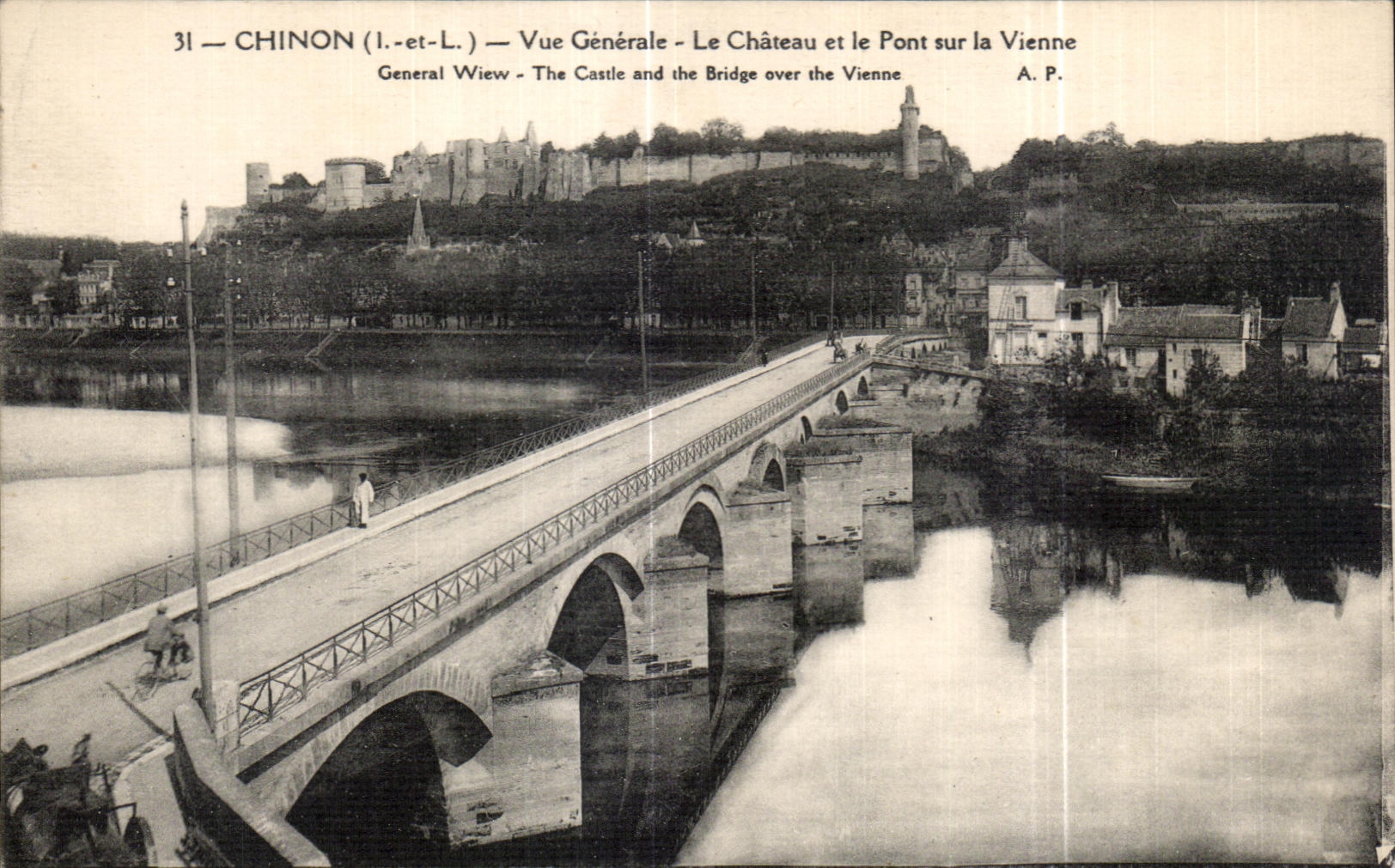 CPA Chinon View the Castle and the Bridge on Vienna