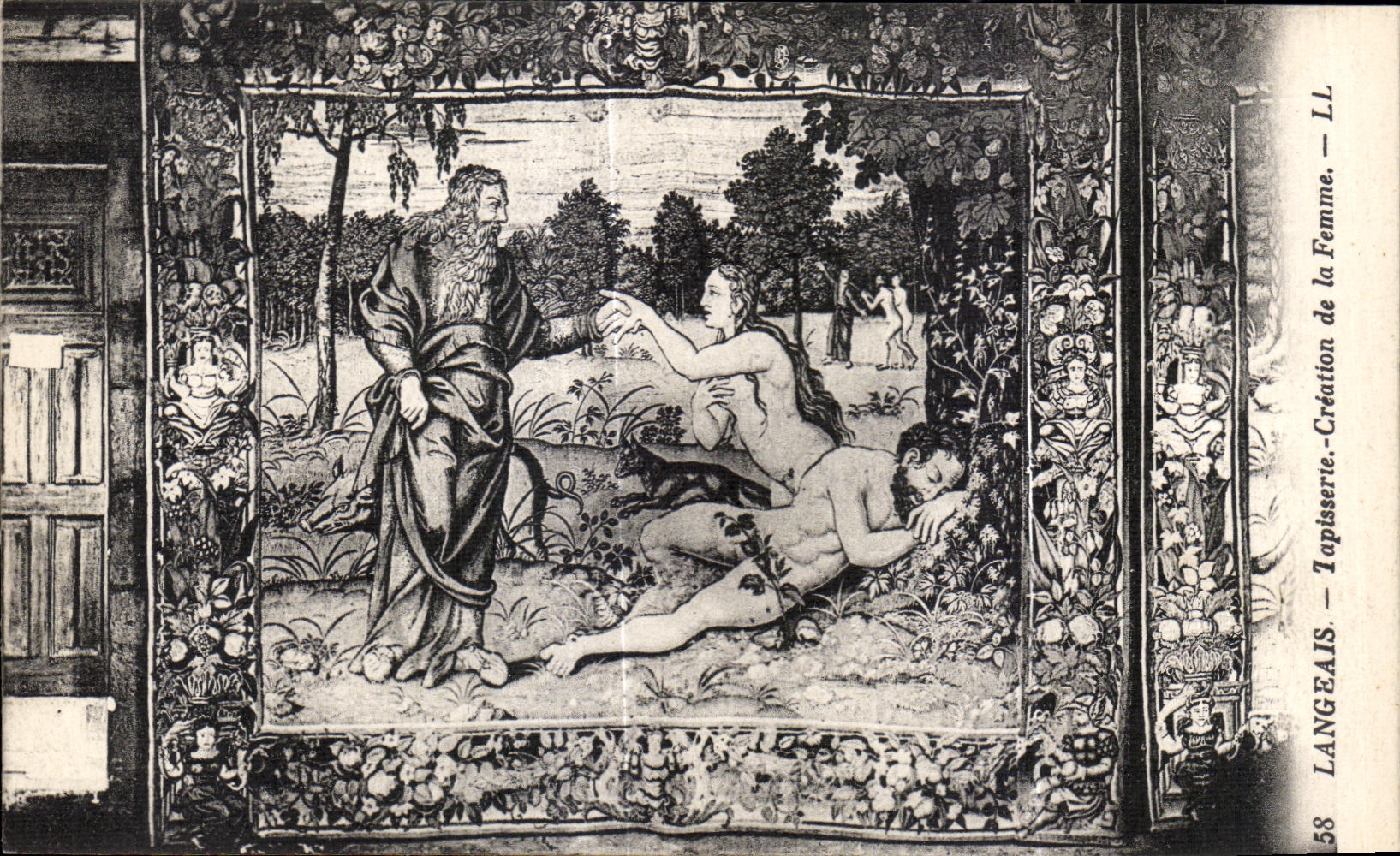 Creacion de la tapiceria de CPA Langeais de la mujer de Eve