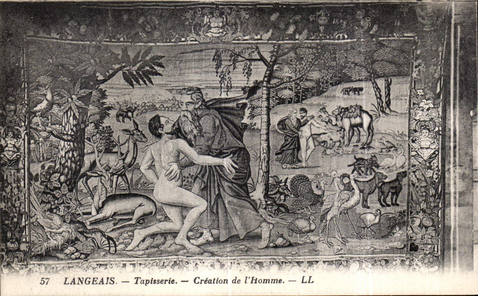 Creacion de la tapiceria de CPA Langeais del hombre AdAn de I