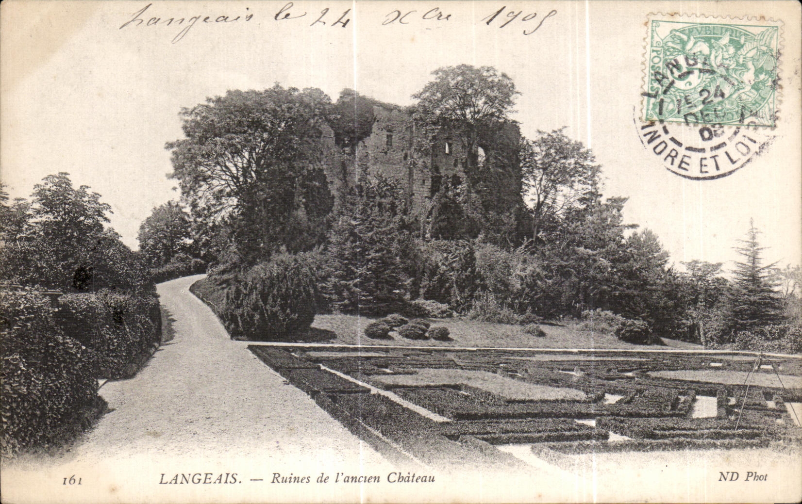 Ruinas de CPA Langeais del castillo viejo de I