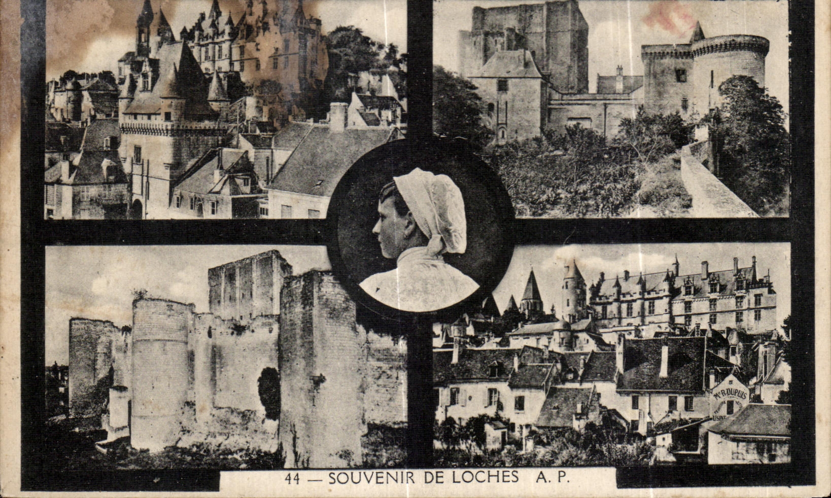 CPA Souvenr de Loches Hairstyle Caps Folklore